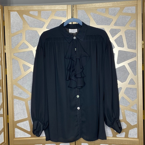 Vintage Impressions of California‎ Sheer Ruffled Blouse